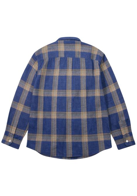 Camicia bambino blu in lino SUN68 | S363138BLU