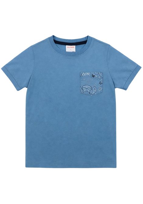 T-shirt bambino avio in cotone SUN68 | T36303AVIO