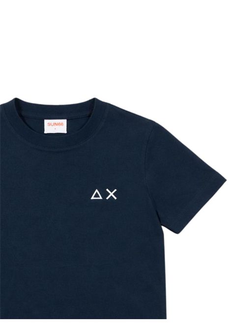 T-shirt bambino blu in cotone SUN68 | T36304BLU
