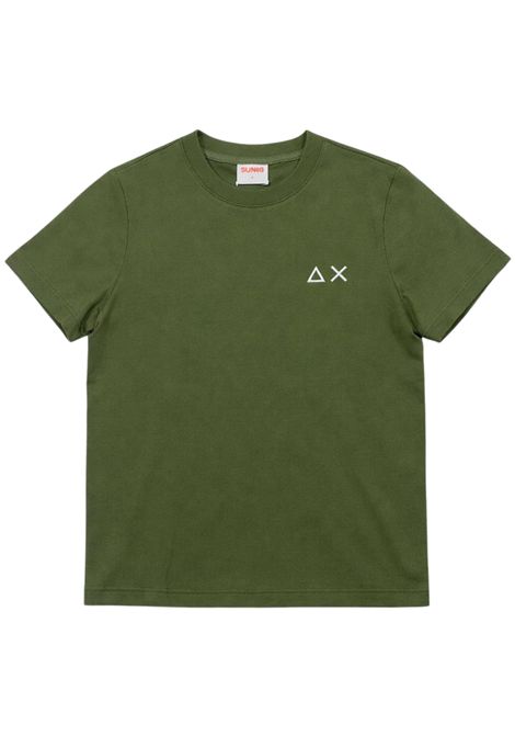 Green cotton T-shirt for children SUN68 | T36304VERDE