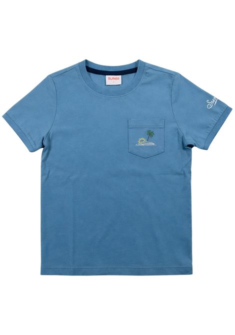 T-shirt bambino avio in cotone SUN68 | T36305AVIO