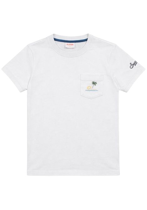 T-shirt bambino bianca in cotone SUN68 | T36305BIANCO