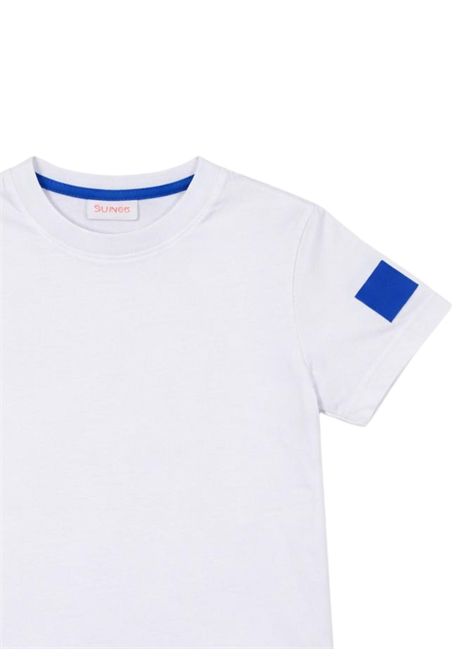 T-shirt bambino bianca in cotone SUN68 | T36307BIANCO
