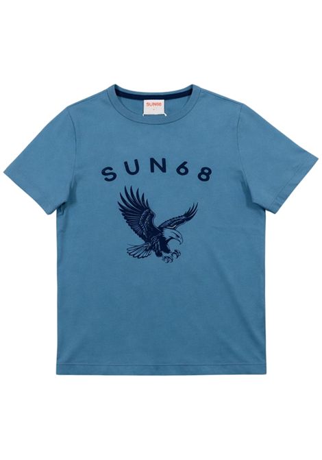 T-shirt bambino avio in cotone SUN68 | T363081AVIO