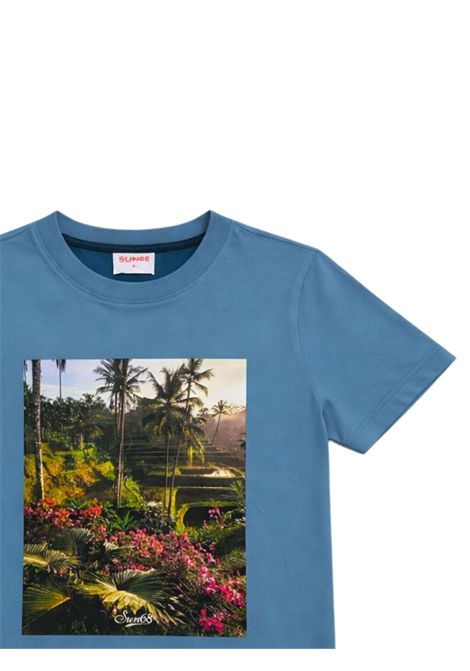 T-shirt bambino avio in cotone SUN68 | T36310AVIO