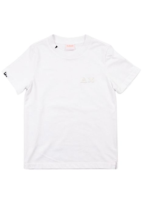 T-shirt bambino bianca in cotone SUN68 | T36314BIANCO