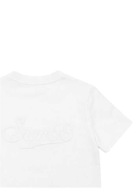 T-shirt bambino bianca in cotone SUN68 | T36314BIANCO