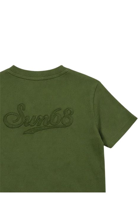 T-shirt bambino verde in cotone SUN68 | T36314VERDE