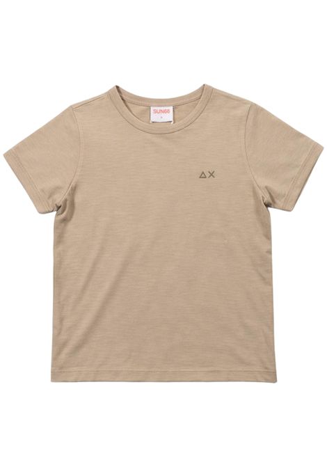 T-shirt bambino beige in cotone SUN68 | T36315BEIGE