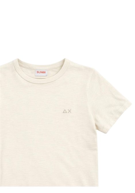 T-shirt bambino panna in cotone SUN68 | T36315PANNA