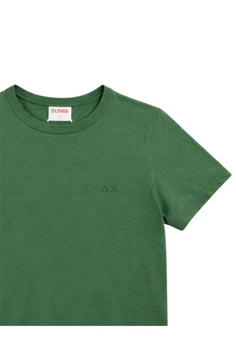 T-shirt bambino verde in cotone SUN68 | T36315VERDE