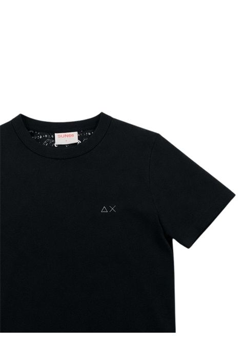 T-shirt bambino nera in cotone SUN68 | T36323NERO