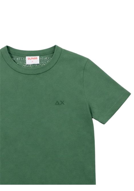 T-shirt bambino verde in cotone SUN68 | T36323VERDE