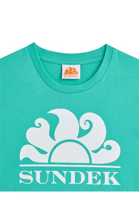 T-shirt unisex verde acqua in cotone SUNDEK | B021TEJ7800/MAVERDE