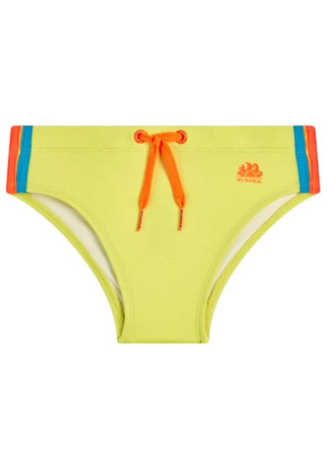 Fluorescent yellow children's swimsuit SUNDEK | B279SSL3000/MAGIALLO FLUO
