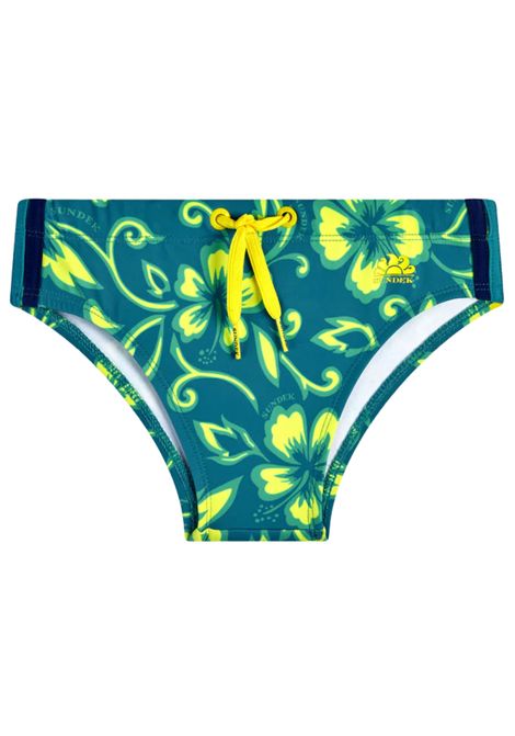 Green children's swimsuit SUNDEK | B279SSL41/MAVERDE