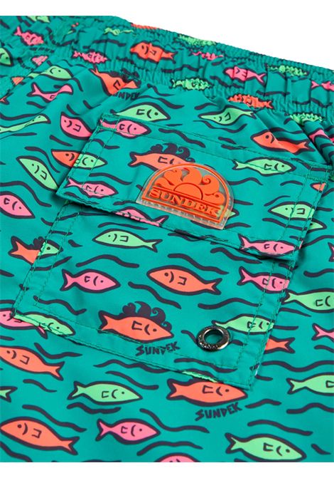 Costume da bagno bambino verde SUNDEK | B633BDRT47F/MAVERDE
