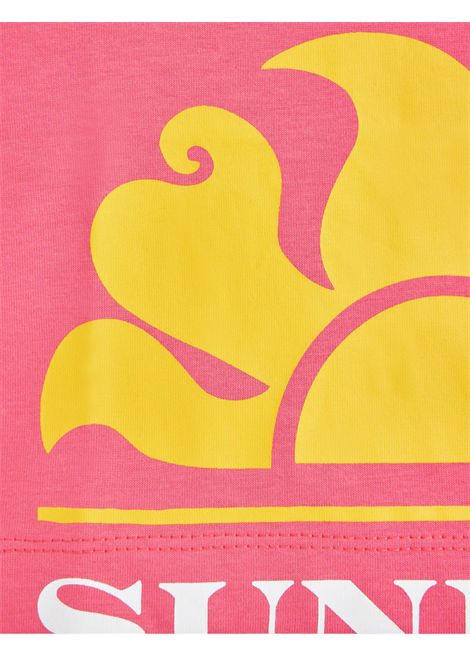 T-shirt bambina fucsia in cotone SUNDEK | G740TEJS000/MAFUCSIA