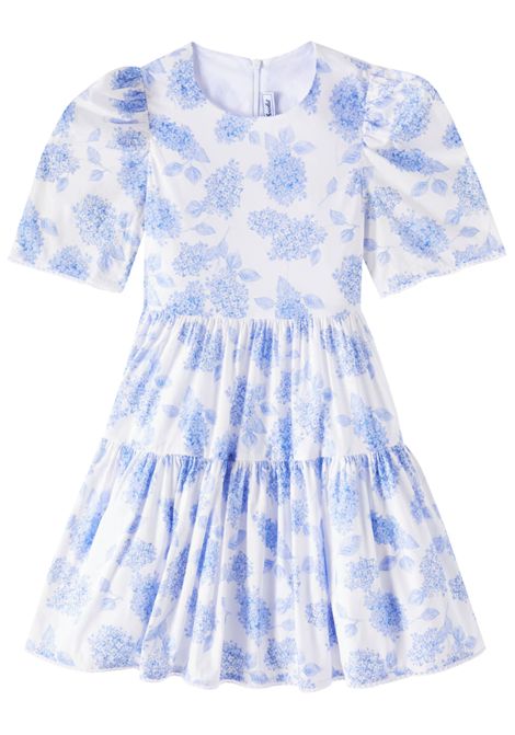 Abito bambina bianco/azzurro in cotone Tartine et Chocolat | CA30302/ANBIANCO/AZZURRO