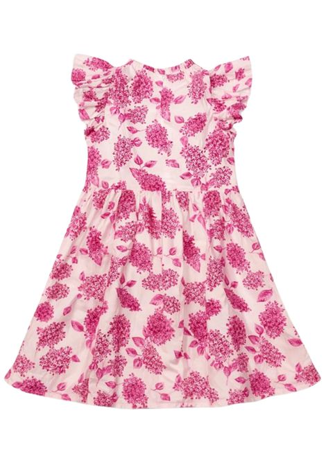 Abito bambina bianco/fucsia in cotone Tartine et Chocolat | CA30322/ANBIANCO/FUCSIA