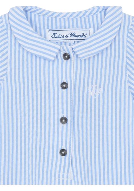 Pagliaccetto neonato azzurro in cotone Tartine et Chocolat | CA33061/ANAZZURRO