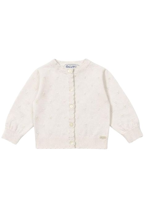 White cotton baby cardigan Tartine et Chocolat | TW18001/ANBIANCO