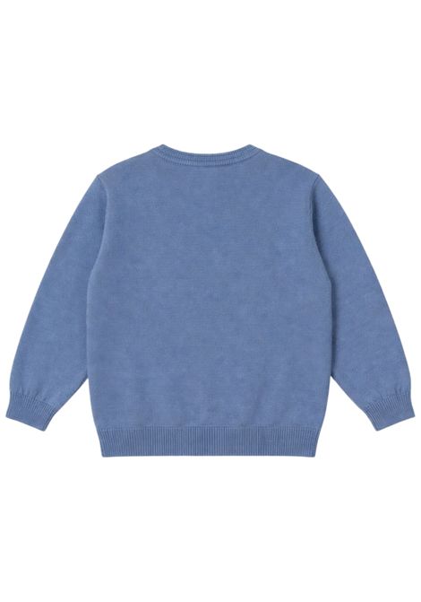 Cardigan neonato in cotone e lino Tartine et Chocolat | TW18041/ANAZZURRO