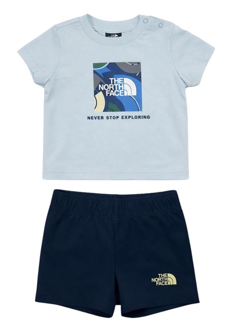 Completo neonato azzurro in cotone THE NORTH FACE | G1DMC8AZZURRO