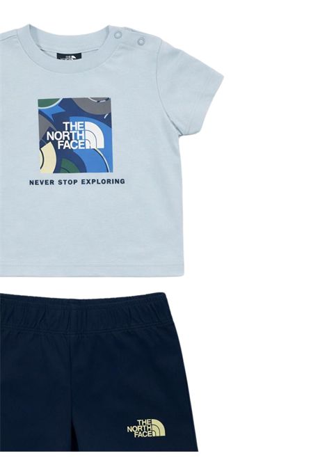 Completo neonato azzurro in cotone THE NORTH FACE | G1DMC8AZZURRO