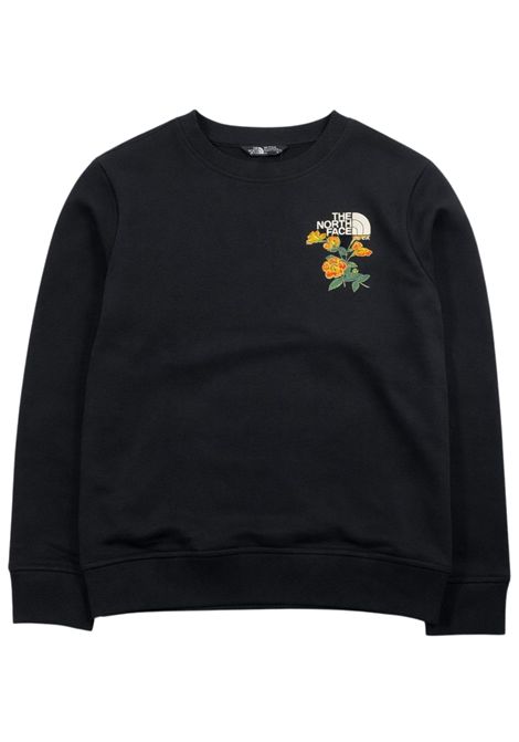 Felpa bambina nera in cotone THE NORTH FACE | G1PJK3NERO