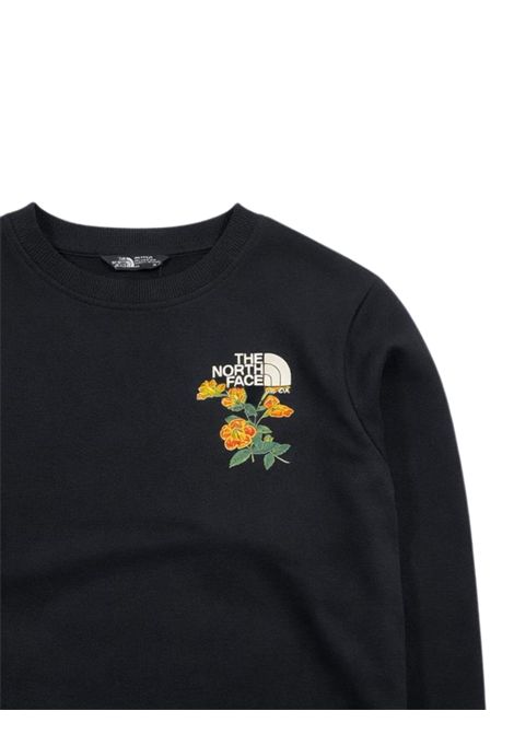 Felpa bambina nera in cotone THE NORTH FACE | G1PJK3NERO