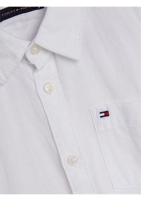 Camicia bambino bianca in cotone TOMMY HILFIGER | KB0KB08142/MOBIANCO