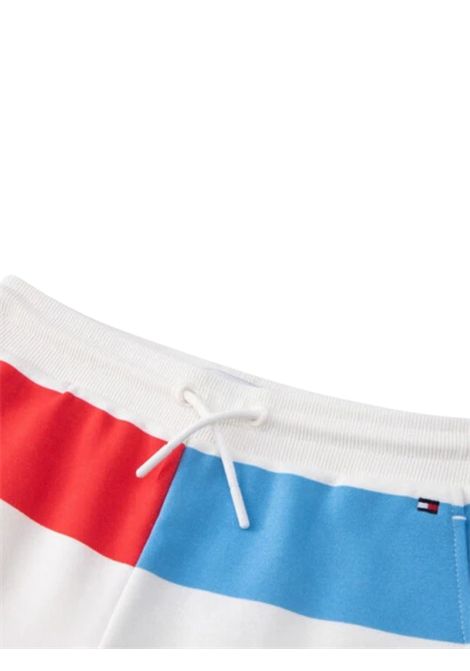 Bermuda bambino bianco in cotone TOMMY HILFIGER | KG0KG07251/MOBIANCO
