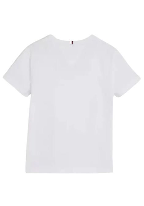 T-shirt bambino bianca in cotone TOMMY HILFIGER | KG0KG07263/MOBIANCO