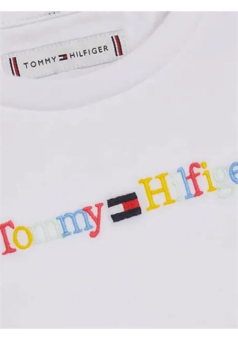T-shirt bambino bianca in cotone TOMMY HILFIGER | KG0KG07263/MOBIANCO