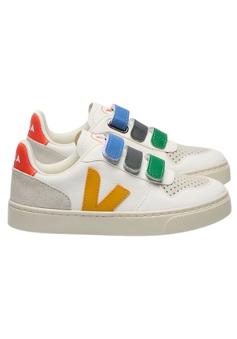 Scarpe bambino in pelle bianca VEJA | CV0520612C/PIABIANCO