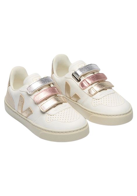 Scarpe bambina in pelle bianca VEJA | CV0520647C/PIABIANCO