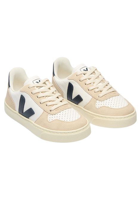 Scarpe bambino in pelle bianca VEJA | CX0503807C/PIABIANCO