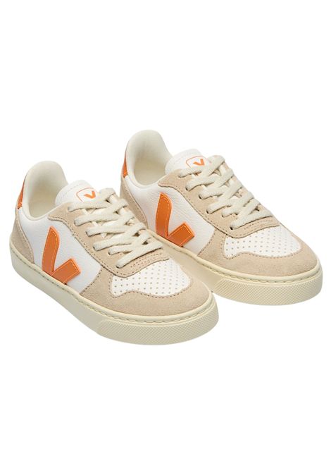 Scarpe unisex bianco/arancio in pelle VEJA | CX0520652C/PIABIANCO/ARANCIO