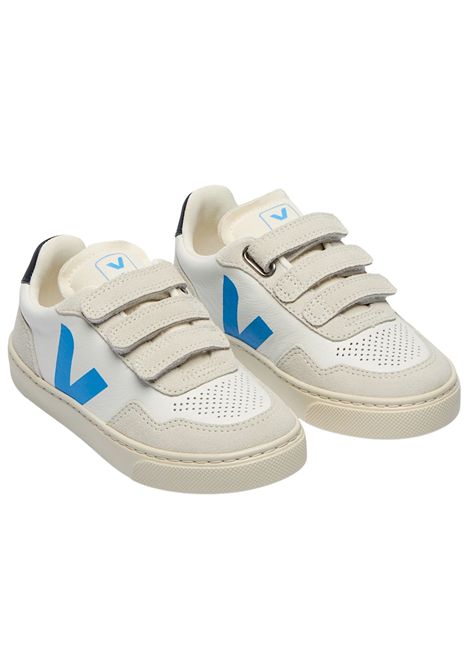 Scarpe unisex bianco/blu in pelle VEJA | V900/DELBIANCO/BLU