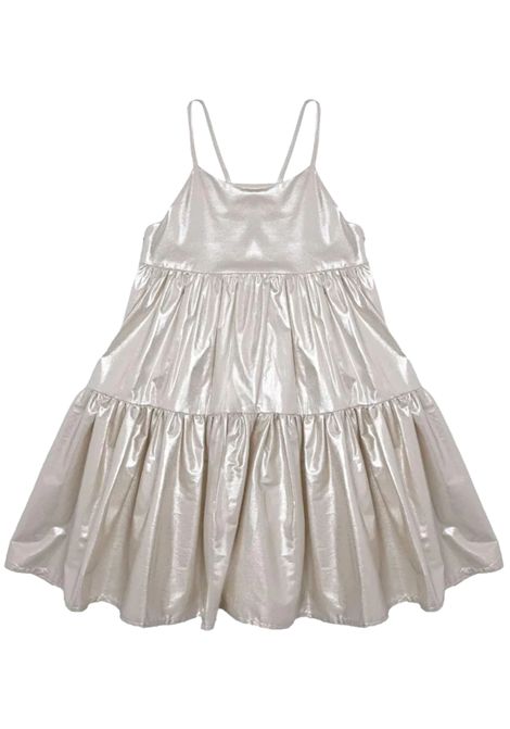 Abito bambina platino in cotone VICOLO | 3145V00278/MOPLATINO