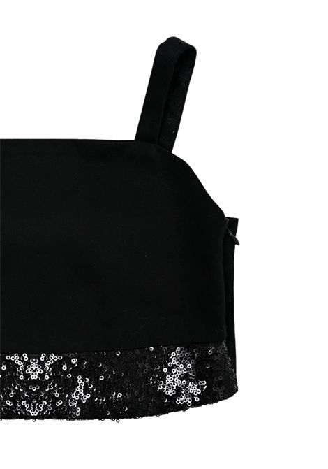 Top bambina nero con paillettes VICOLO | 3146TOP00330/MONERO