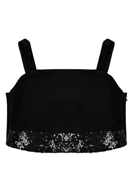 Top bambina nero con paillettes VICOLO | 3146TOP00330/MONERO