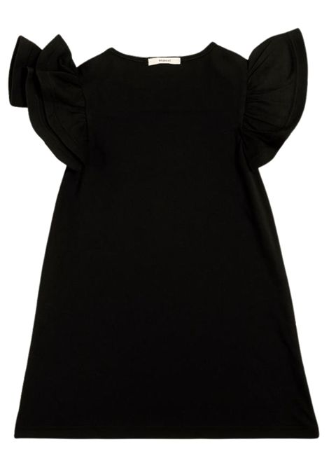 Abito bambina nero in cotone VICOLO | V00369/DEBNERO