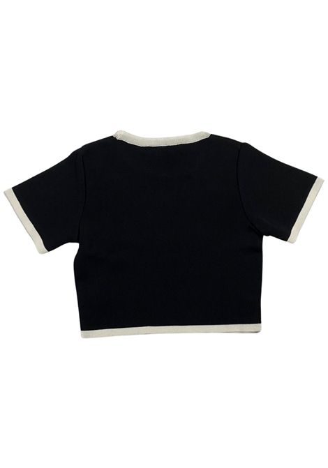 T-shirt bambina nera in viscosa VICOLO | W00301/DEBNERO