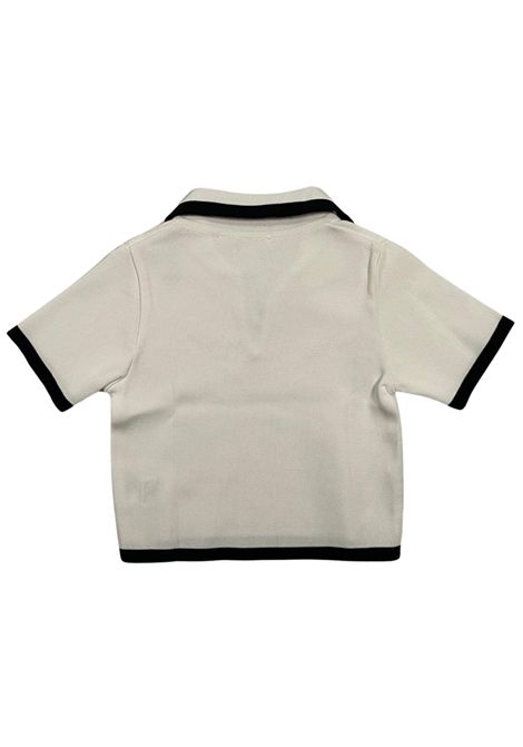 Polo bambina bianca in viscosa VICOLO | W00303/DEBBIANCO