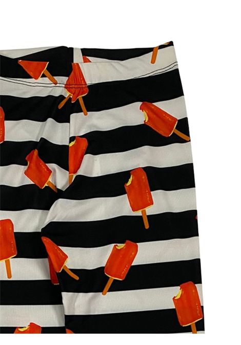 Leggins bambina in fantasia bianco/nero WHITE KIDS | LEGICE/FIBIANCO/NERO