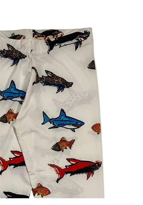 Leggins bambina in fantasia bianco WHITE KIDS | LEGSHARK/FIBIANCO