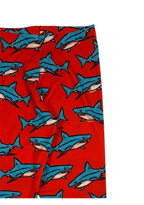 Leggins bambina in fantasia rosso WHITE KIDS | LEGSHARK2/FIROSSO