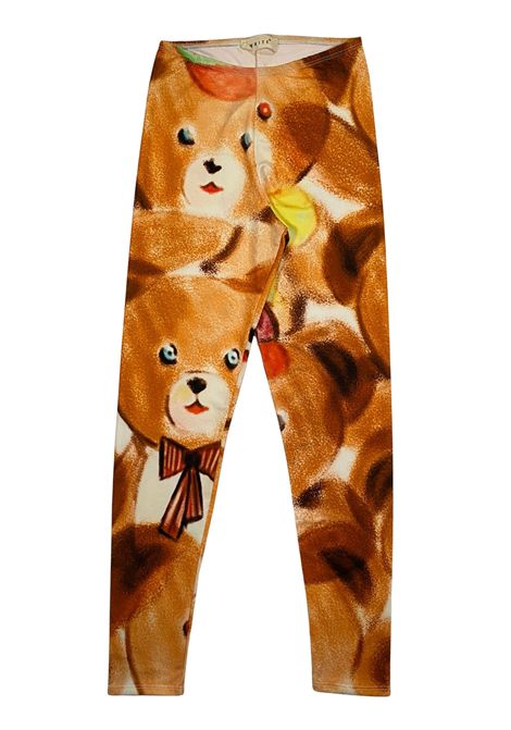 Leggins bambina in fantasia rame WHITE KIDS | LEGTEDDY/FIRAME